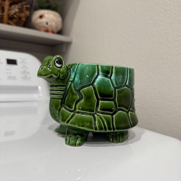 Vintage Majolica Inarco Turtle Planter made in Japan - Picture 15 of 17